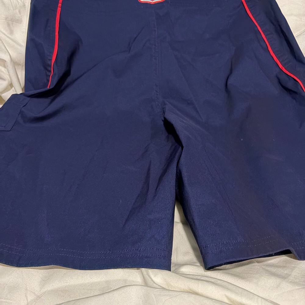Roxy Navy Athletic Shorts with Red Piping